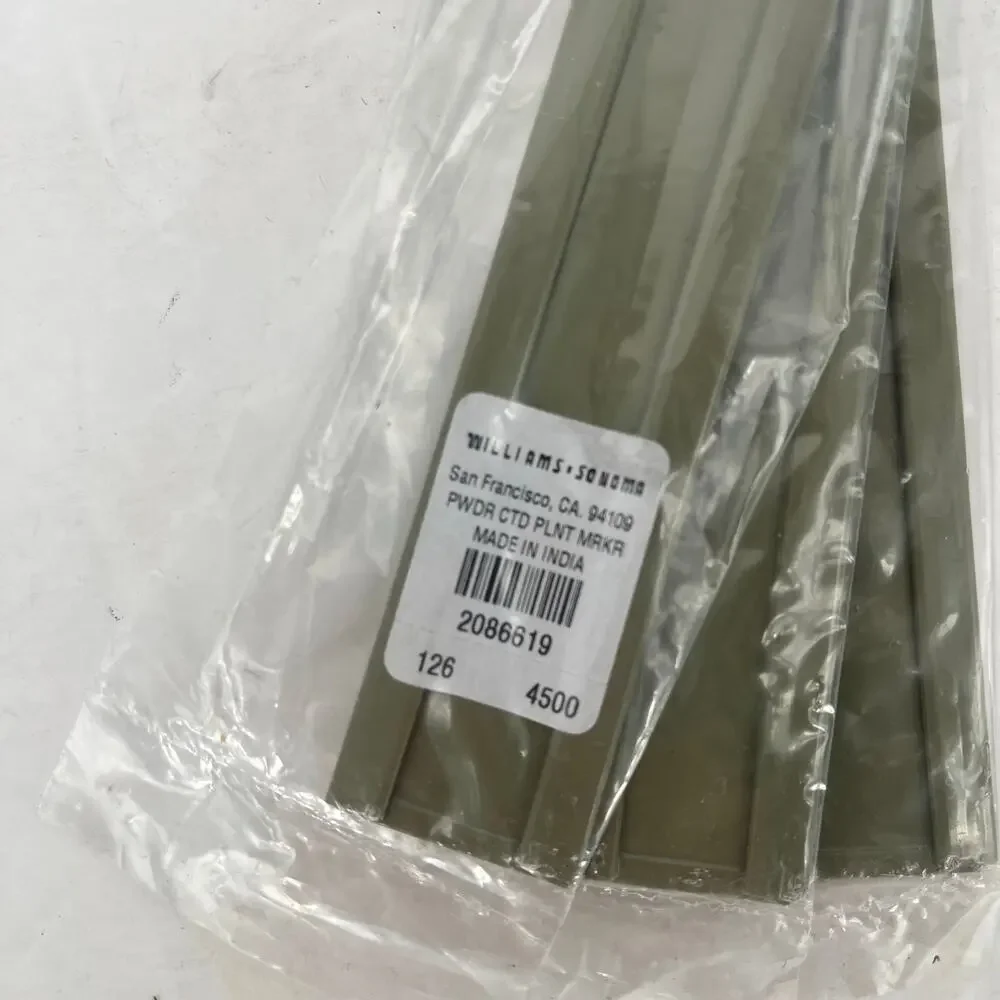 Williams Sonoma Powder Coded Plant Markers Green NWT
